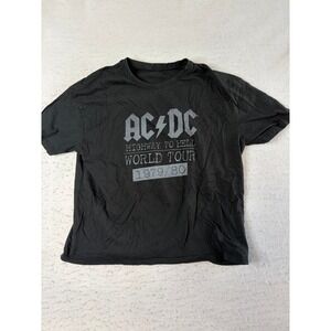 AC/DC‎ Graphic T-Shirt XL Black Highway To Hell World Tour 1979/80 Short Sleeve